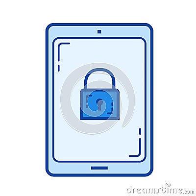 Encrypted data line icon. Vector Illustration