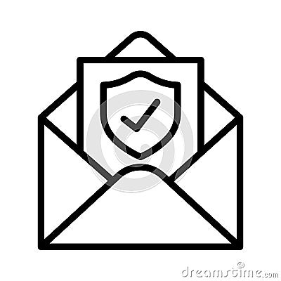 Encrypted email Isolated Vector icon which can easily modify or edit Vector Illustration