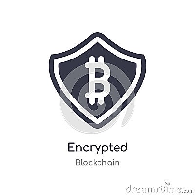 encrypted icon. isolated encrypted icon vector illustration from blockchain collection. editable sing symbol can be use for web Vector Illustration