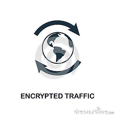 Encrypted Traffic icon. Creative element design from icons collection. Pixel perfect Encrypted Traffic icon for web design, apps, Stock Photo