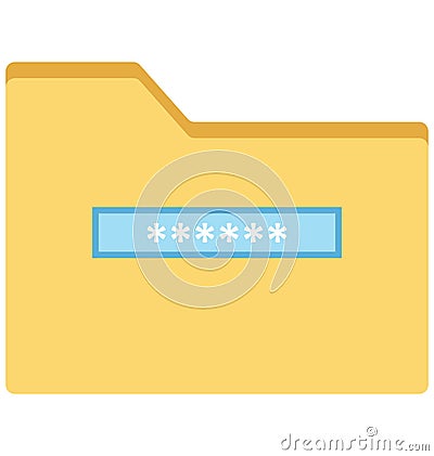 Encryption Color Isolated Vector Icon that easily can be modified and edit. Vector Illustration