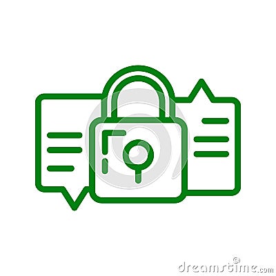 Encryption, cryptography key concept vector thin line icon Vector Illustration