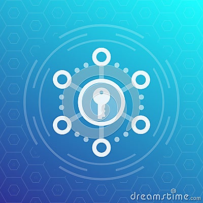 Encryption, secure access vector icon Vector Illustration
