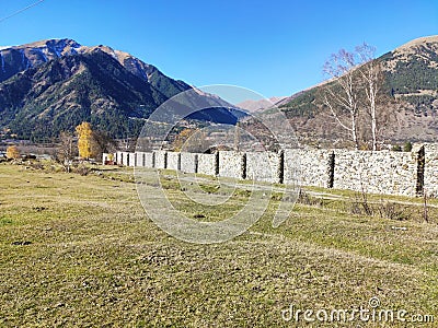 The end of autumn in the mountains of Karachay-Cherkessia Stock Photo