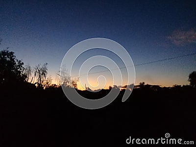 End of the day. Sunset Stock Photo