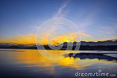 End of the Day in Tierra del Fuego Stock Photo