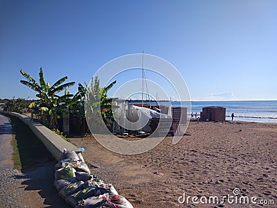 The end of a great summer time at the beach An Antalya Side Editorial Stock Photo