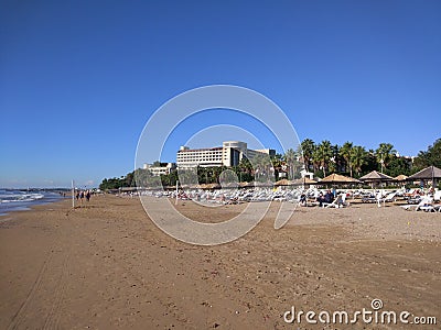 The end of a great summer time at the beach An Antalya Side Editorial Stock Photo