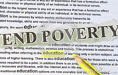 End poverty Stock Photo