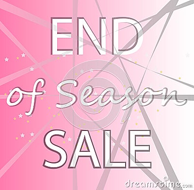 End of Season Sale word on colour sky and star for Your Business Stock Photo