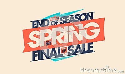 End of season, spring final sale raster poster Stock Photo