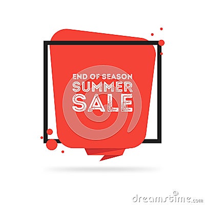End of season summer big sale banner Vector Illustration