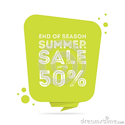 End of season summer big sale banner Vector Illustration