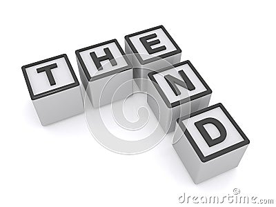 The end sign Stock Photo