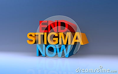 end stigma now on blue Stock Photo