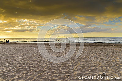 End of the summer, beach. Stock Photo