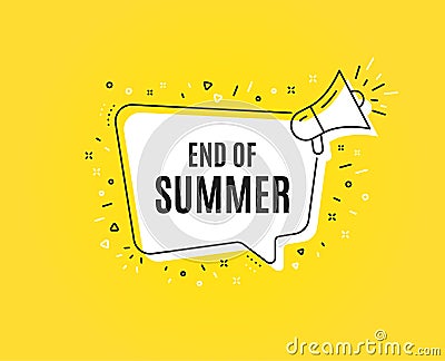 End of Summer Sale. Special offer price sign. Vector Vector Illustration