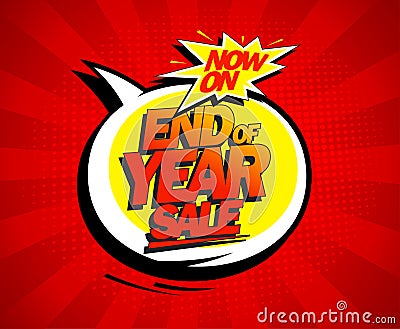 End of year biggest sale design. Vector Illustration