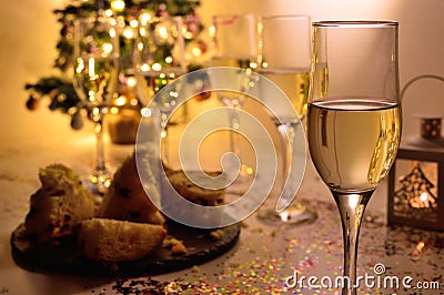 End of year toast Stock Photo