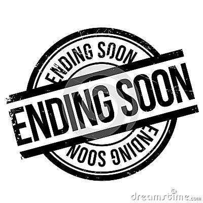 Ending soon stamp Stock Photo