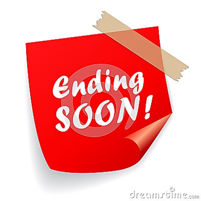 Ending soon vector sign Vector Illustration