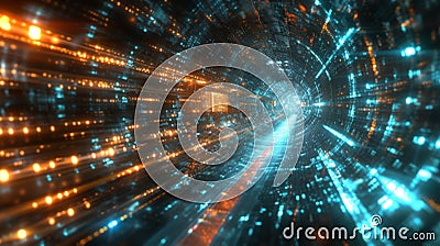 An endless expanse of data and code constantly expanding and evolving at an unprecedented pace. Where the very concept Stock Photo