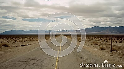 Endless Journey: The Desolate Road Ahead Stock Photo