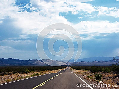 Endless road in California Stock Photo