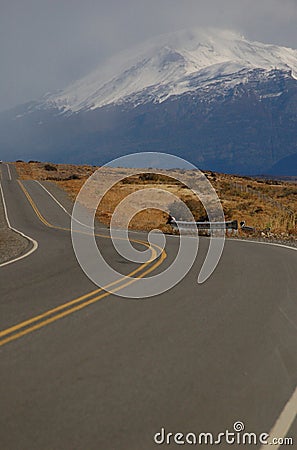 Endless road in Patagonia Stock Photo