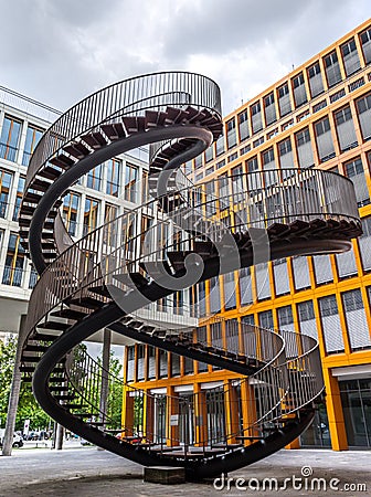 The Endless Stairway in Munich Architecture Sculpture Editorial Stock Photo