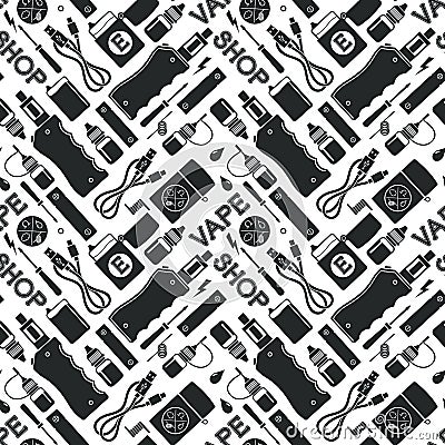 Endless vape background Vector Illustration