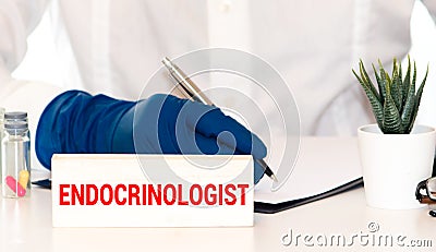 Endocrinology word cloud concept Stock Photo