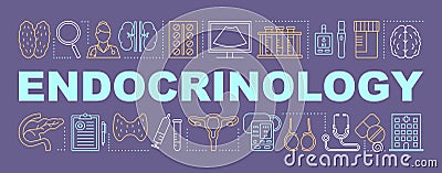 Endocrinology word concepts banner Vector Illustration