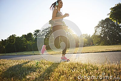 Endorphins during the jogging Stock Photo