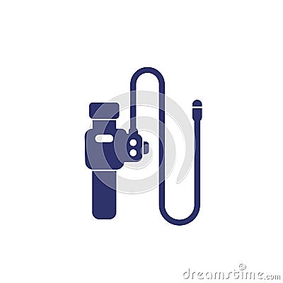 endoscope for colonoscopy icon on white, vector Vector Illustration