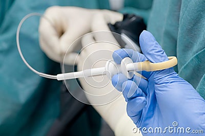 Endoscopic biopsy Stock Photo