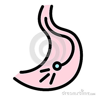 Endoscopy icon color outline vector Vector Illustration