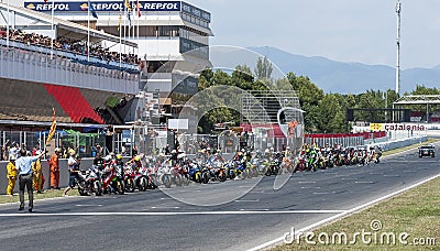 ENDURANCE 24 HOURS MOTO RACE - CATALUNYA Editorial Stock Photo