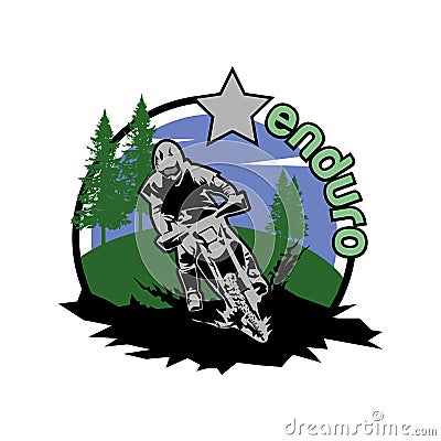Illustration Vector graphic design of motorcross logo Vector Illustration