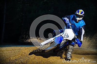 Enduro bike rider Stock Photo