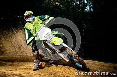 Enduro bike rider Stock Photo