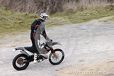 Enduro rider Stock Photo