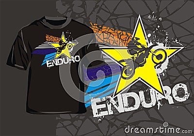 Enduro star Vector Illustration