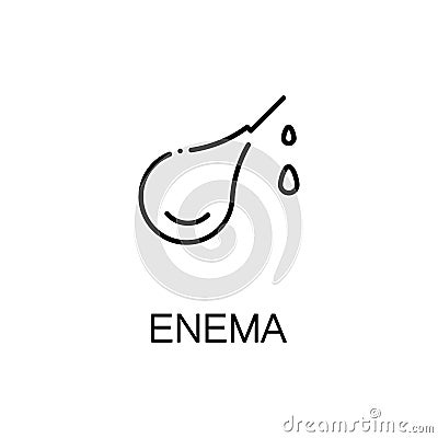 Enema flat icon or logo for web design Vector Illustration