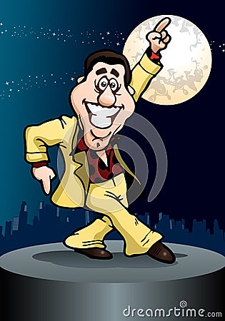 Energetic dancing businessman Stock Photo