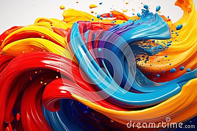 Energetic and dynamic swirls of bright and lively Stock Photo