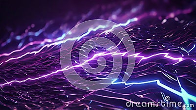 Energetic Lightning with a futuristic style, sharp zig-zag lines and broken shapes Stock Photo