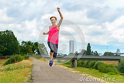 Energetic motivated exuberant middle-aged woman Stock Photo
