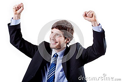 Energic young businessman Stock Photo