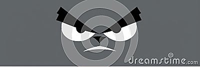 Energizing expression of frustration with a minimalist character design. Generative AI Stock Photo